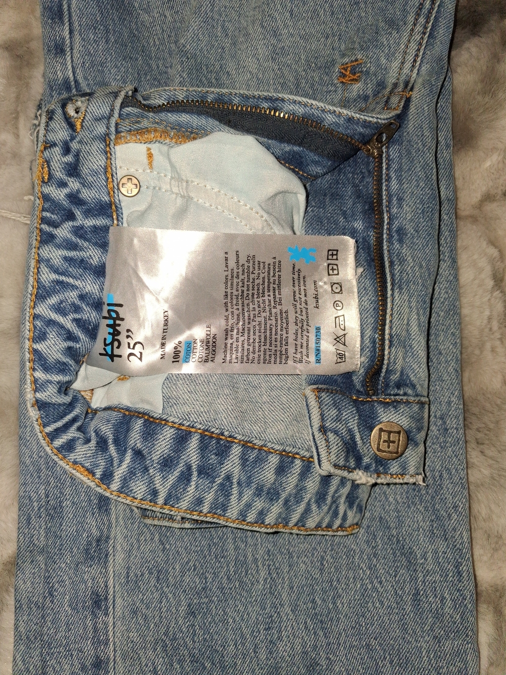 Ksubi Light Blue  Denim Jeans - Royalty Heroism Graphic - Picture 3 of 4